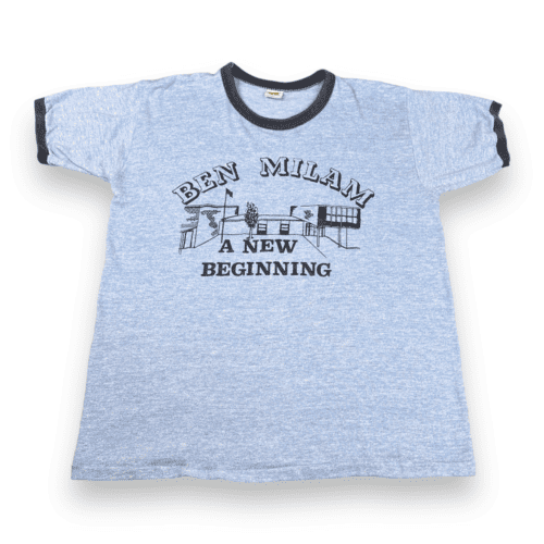 Vintage 70s Ben Milam Elementary School Ringer T-Shirt MEDIUM