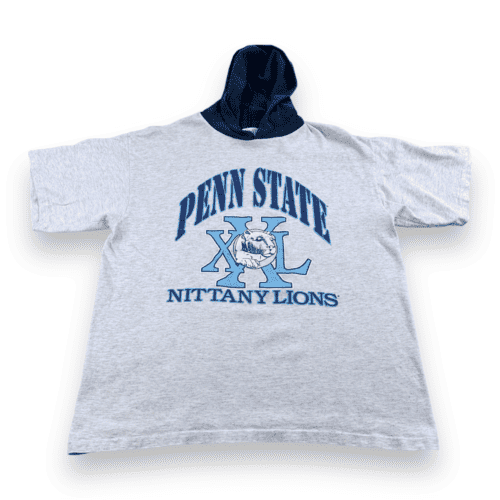 Vintage 90s Penn State Nittany Lions Hooded T-Shirt LARGE