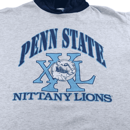 Vintage 90s Penn State Nittany Lions Hooded T-Shirt LARGE