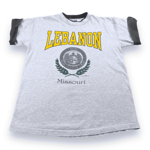 Vintage 90s Lebanon Missouri Double Collar T-Shirt LARGE