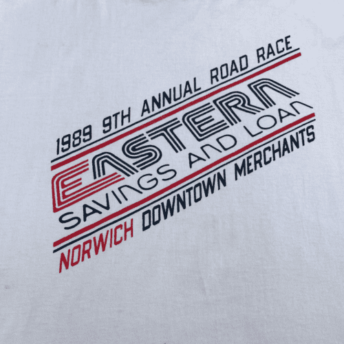 Vintage 80s Eastern Savings and Loan Ringer T-Shirt MEDIUM