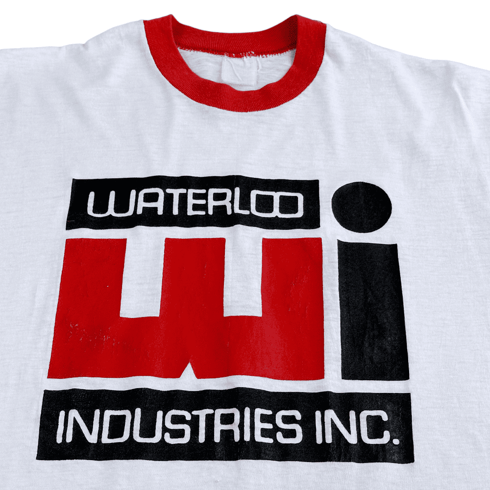 Vintage 70s Waterloo Industries Ringer T-Shirt MEDIUM