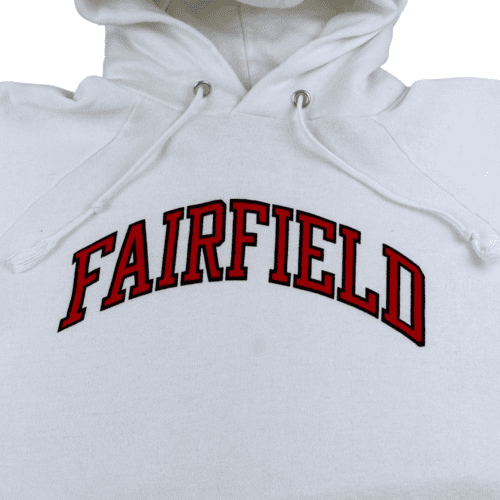 Vintage 80s Champion Fairfield Spell Out Hoodie SMALL