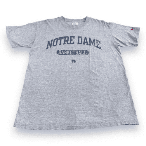 Vintage 90s Notre Dame Basketball T-Shirt LARGE