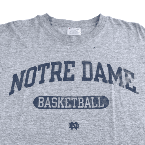 Vintage 90s Notre Dame Basketball T-Shirt LARGE