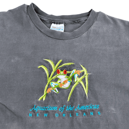 Vintage 90s Aquarium of the Americas Frog T-Shirt MEDIUM