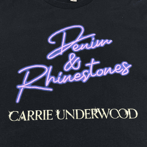 Carrie Underwood Shirt Denim and Rhinestones Adult MEDIUM