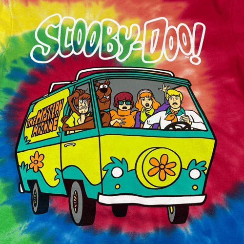 Retro Scooby Doo Tie Dye Shirt Adult MEDIUM