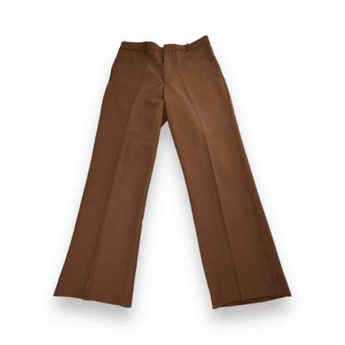 Vintage Polyester Pants Adult 33x30 Coffee Brown 70s 80s Haband Stretch