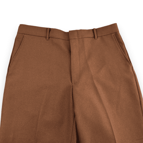 Vintage Polyester Pants Adult 33x30 Coffee Brown 70s 80s Haband Stretch