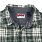 Wrangler Shirt Green White Plaid Flannel Rancher Adult EXTRA LARGE XL