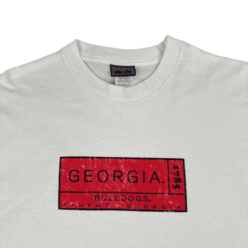 Vintage Georgia Bulldogs Shirt 90s White Long Sleeve Adult MEDIUM