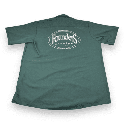 Founders Brewing Work Shirt Red Kap Green Adult EXTRA LARGE