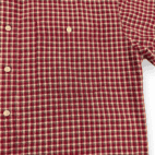 Vintage Bugle Boy Shirt 90s Red Plaid Adult MEDIUM