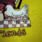 Vintage Animal Friends Shirt Y2K Yellow Adult SMALL