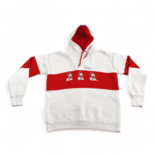Vintage Disney Sweater 80s Mickey Mouse Red Stripe Hoodie Adult MEDIUM