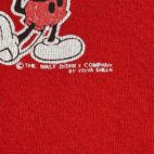 Vintage Disney Sweater 80s Mickey Mouse Red Stripe Hoodie Adult MEDIUM
