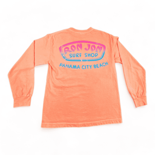 Ron Jon Shirt Panama Beach Florida Surf Shop Coral Orange Adult MEDIUM