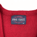 Vintage Sweater Vest 80s Burgundy V Neck Pine State Adult MEDIUM