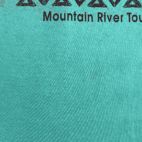 Vintage Whitewater Survivor Shirt 90s Green New River Rafting Mountain Tours Adult MEDIUM