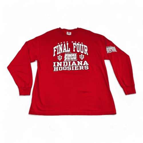 Vintage Indiana Hoosiers Shirt NCAA FINAL FOUR 2002 Red Adult EXTRA LARGE