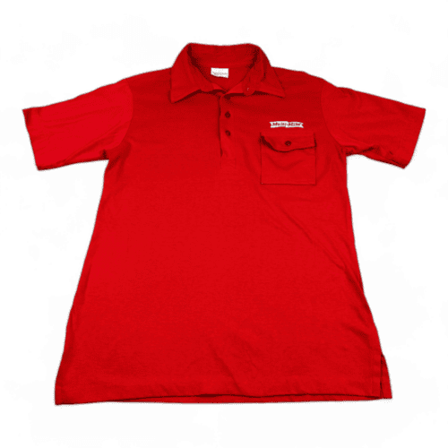 Vintage Mechanic Polo Shirt 70s Red King Louie Tire Shop Adult SMALL