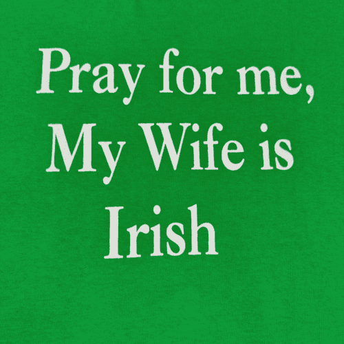 Vintage Wife Is Irish Shirt 90s Green Adult MEDIUM