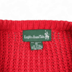 Vintage Knit Sweater 90s Red Knights of Round Table Adult MEDIUM