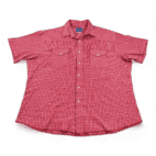 Vintage Wrangler Western Shirt 80s Red Windowpane Plaid Adult 2XL XXL