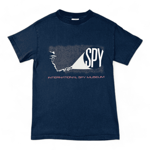 Vintage International Spy Museum Shirt 90s Blue Adult SMALL