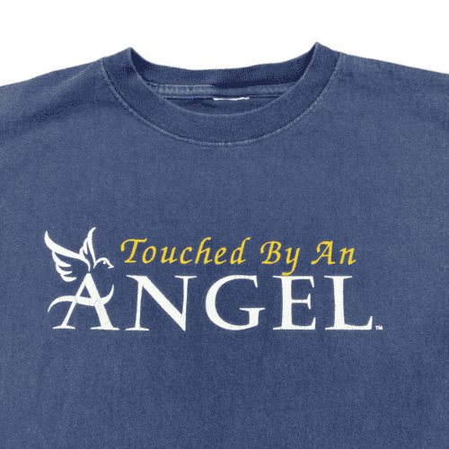 Vintage Touched By An Angel Shirt 90s TV Show Blue Adult SMALL