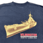 Battleship North Carolina Shirt Y2K Blue Adult LARGE