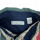 Vintage Bugle Boy Shirt 90s Striped Pocket Crest Adult LARGE