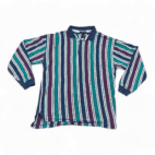 Vintage Striped Polo Shirt 90s Alexander Julian Colours Adult LARGE