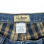 Vintage LL Bean Jeans Blue Flannel Lined Light Wash Mens 36x32