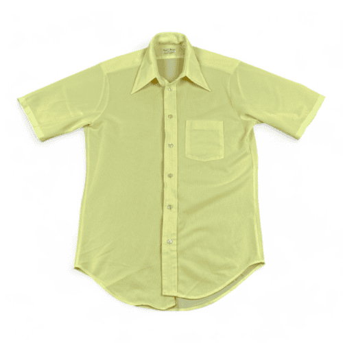 Vintage Royal Knight Shirt 70s Custard Yellow Adult SMALL