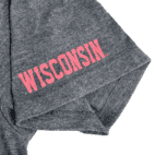 Wisconsin Badgers Shirt Gray Football Adult EXTRA LARGE