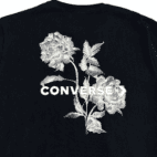 Converse Shirt Rose Graphic Tee Black Adult LARGE