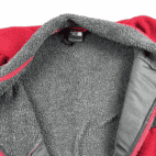 North Face Jacket Chimborazo Red Gray Sherpa Lined Adult LARGE