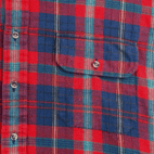 Vintage London Fog Shirt 90s Red Plaid Flannel Outdoors Unlimited Adult LARGE