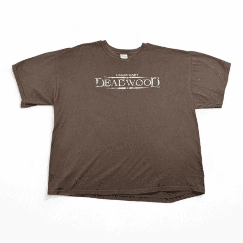 Deadwood Shirt Legendary South Dakota Western Town Brown Adult XXL 2XL