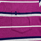 Vintage Penguin Polo Shirt Original Grand Slam Munsingwear Purple Striped 80s Adult LARGE