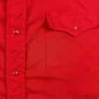 Vintage Roebucks Western Shirt 80s Pearl Snap Red Adult LARGE