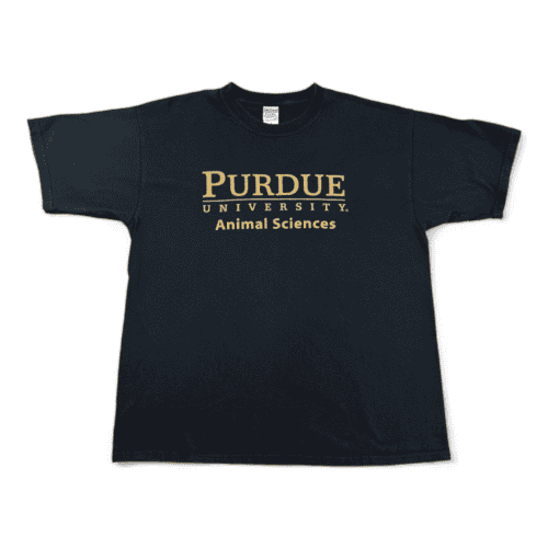 Vintage Purdue Shirt 90s Black Animal Sciences University Adult EXTRA LARGE