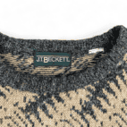 Vintage Abstract Sweater 90s Brown JT Beckett Adult MEDIUM