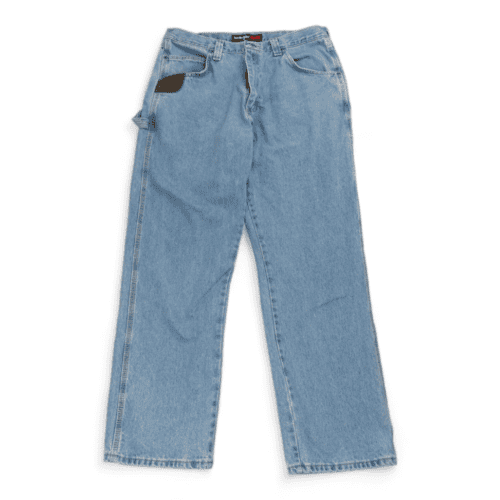 Wrangler Jeans Blue Light Wash Riggs Workwear Carpenter Pants Adult 35x32