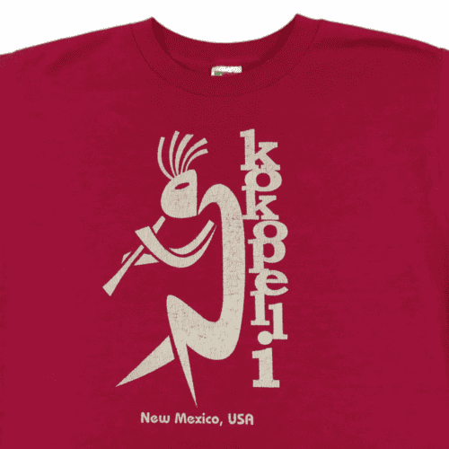 Vintage New Mexico Shirt 90s Burgundy Kokopelli Adult MEDIUM