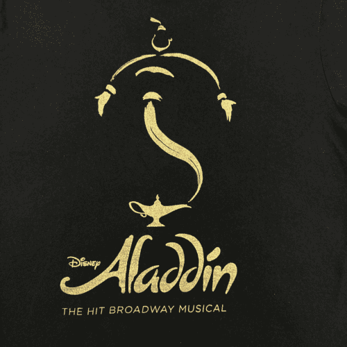 Aladdin Shirt Disney Broadway Musical Black Adult LARGE