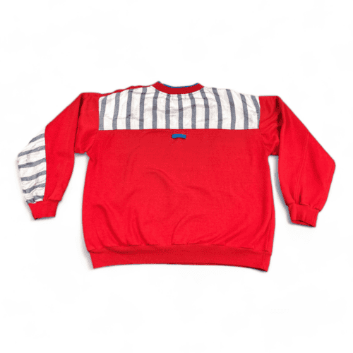 Vintage Color Block Sweater 90s Red St Johns Bay Sport Adult LARGE