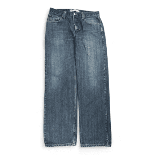 Levis Jeans Blue Relaxed Straight Leg Medium Wash Mens 33x32